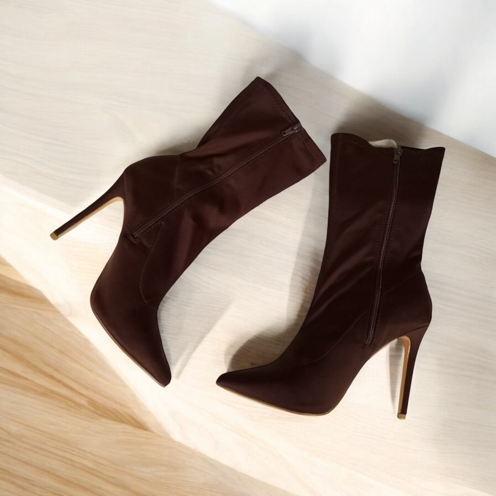 Fashion Nova Chocolate Ankle Bootie - Picture 2 of 6